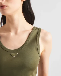 Mujer Prada CAMISETAS Y SUDADERAS^Top De Punto Acanalado