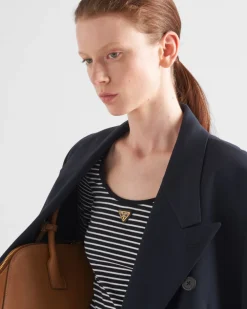 Mujer Prada CAMISETAS Y SUDADERAS^Top De Punto A Rayas