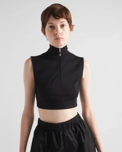 Mujer Prada CAMISETAS Y SUDADERAS^Top De Punto Elástico