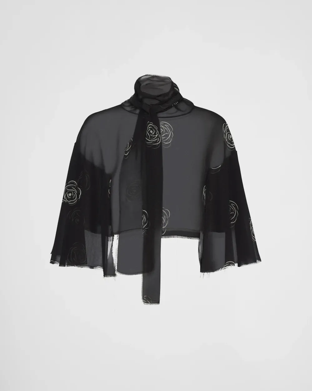 Mujer Prada CAMISAS Y TOPS^Top De Seda Estampada