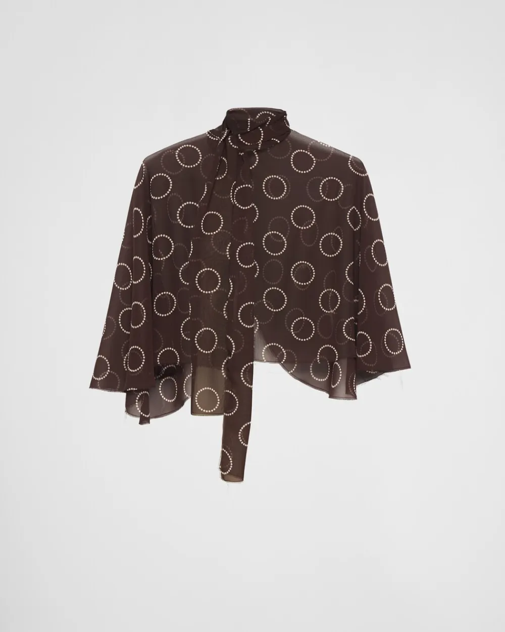 Mujer Prada CAMISAS Y TOPS^Top De Seda Estampada