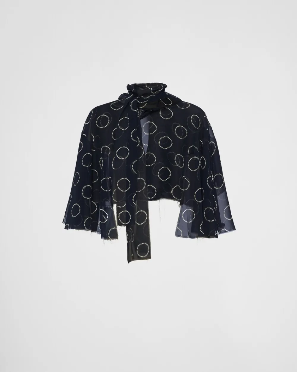 Mujer Prada CAMISAS Y TOPS^Top De Seda Estampada