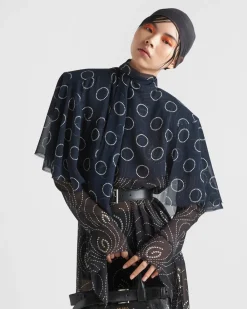 Mujer Prada CAMISAS Y TOPS^Top De Seda Estampada