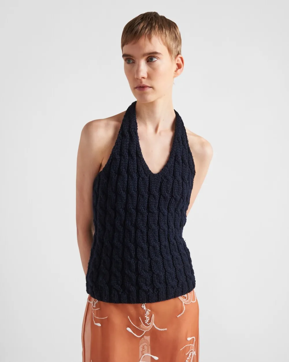 Mujer Prada TEJIDOS DE PUNTO^Top Halter De Lana