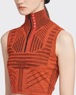 Mujer Prada ROPA^Top Sin Mangas En Piqué Y Re-nylon Tec Rec