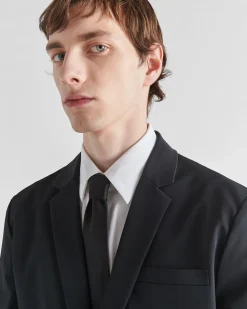Hombre Prada TRAJES^Traje De Cruzado Simple En Tejido Elástico