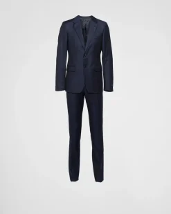 Hombre Prada TRAJES^Traje De Lana De Cruzado Simple