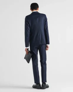 Hombre Prada TRAJES^Traje De Lana De Cruzado Simple