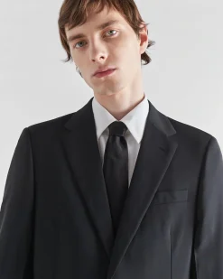 Hombre Prada TRAJES^Traje De Lana Y Mohair De Cruzado Simple