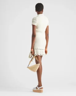 Mujer Prada VESTIDOS^Vestido De Algodón De Cuello Redondo