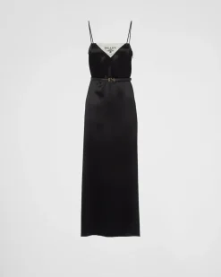 Mujer Prada VESTIDOS^Vestido De Crepé De Satén