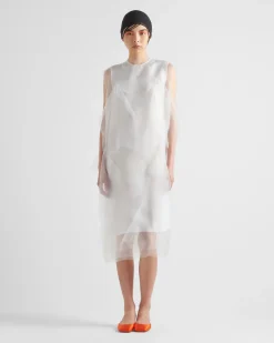 Mujer Prada VESTIDOS^Vestido De Gasa Técnica