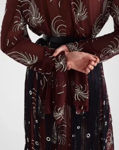 Mujer Prada VESTIDOS^Vestido De Georgette Bordado