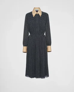 Mujer Prada VESTIDOS^Vestido De Georgette Con Lunares
