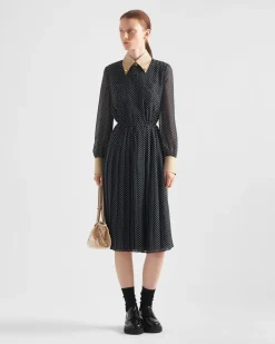 Mujer Prada VESTIDOS^Vestido De Georgette Con Lunares