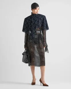 Mujer Prada VESTIDOS^Vestido De Georgette Estampado