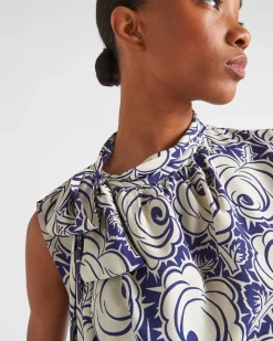 Mujer Prada VESTIDOS^Vestido De Pongé Estampado