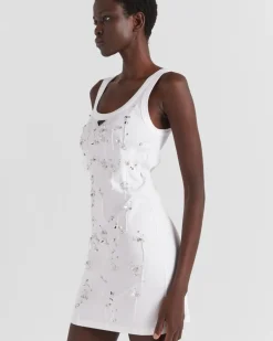 Mujer Prada VESTIDOS^Vestido De Punto Acanalado Bordado