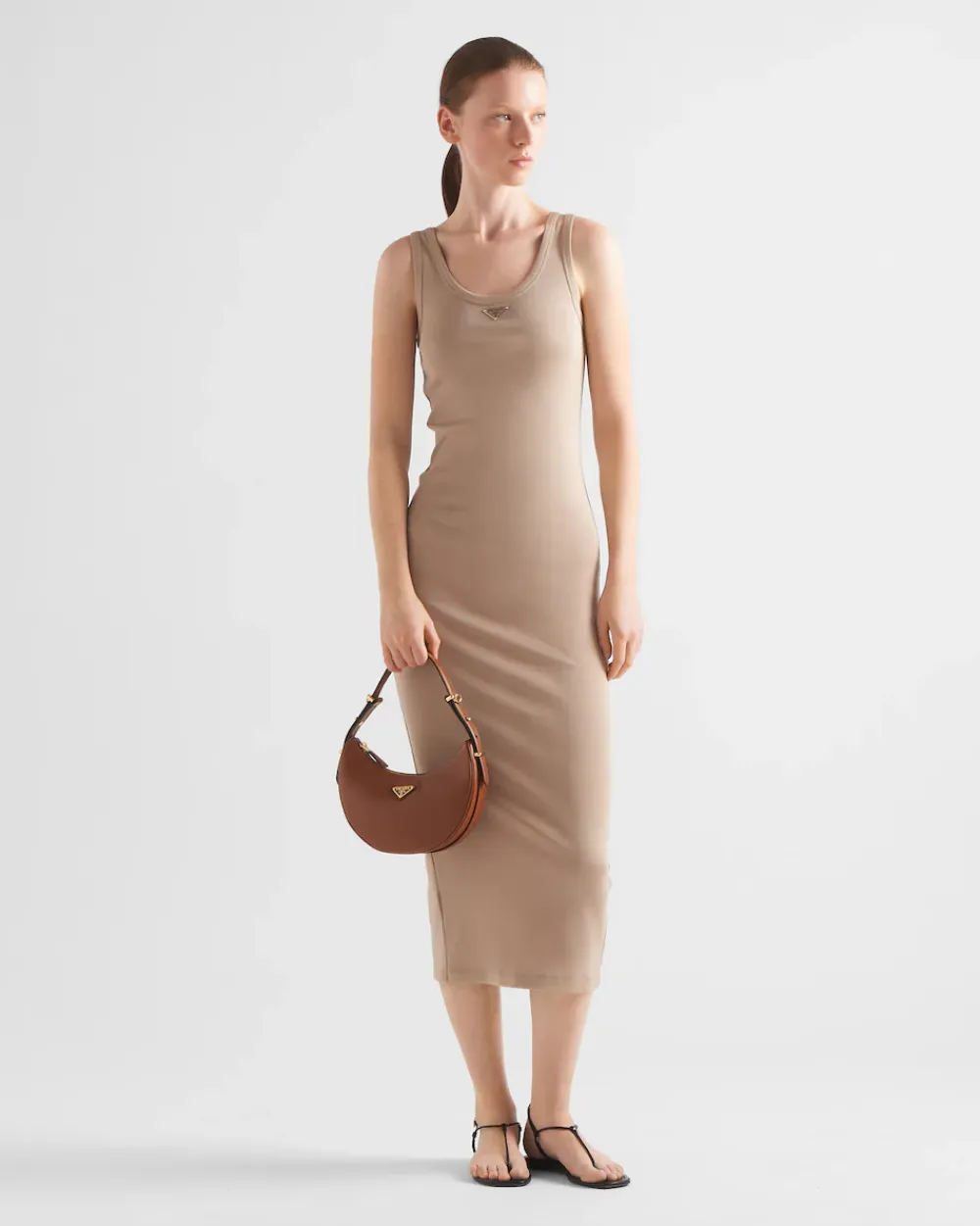 Mujer Prada VESTIDOS^Vestido De Punto Acanalado De Algodón