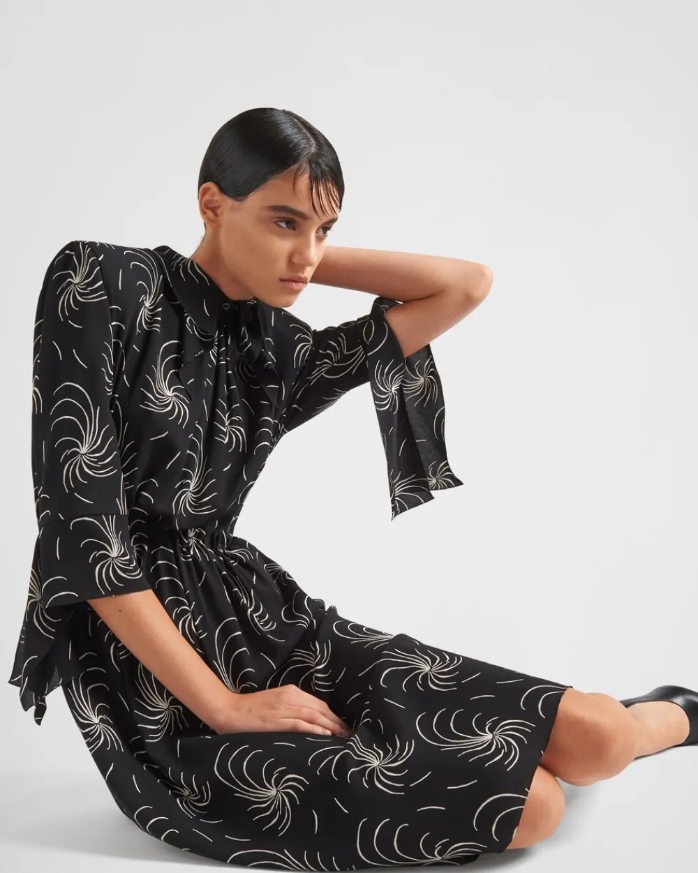 Mujer Prada VESTIDOS^Vestido De Sablé Estampado