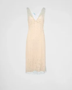 Mujer Prada VESTIDOS^Vestido De Tul Bordado