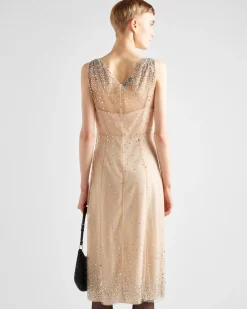 Mujer Prada VESTIDOS^Vestido De Tul Bordado