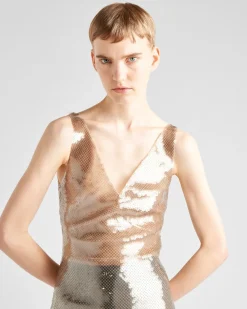 Mujer Prada VESTIDOS^Vestido De Tul Bordado