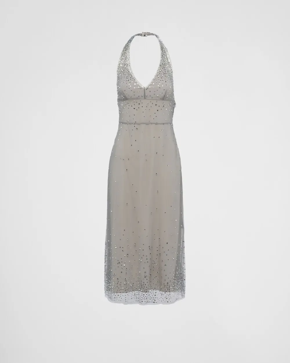 Mujer Prada VESTIDOS^Vestido Halter De Tul Bordado