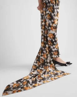 Mujer Prada VESTIDOS^Vestido Largo De Satén Estampado