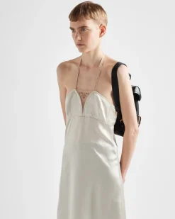 Mujer Prada VESTIDOS^Vestido Lencero De Satén