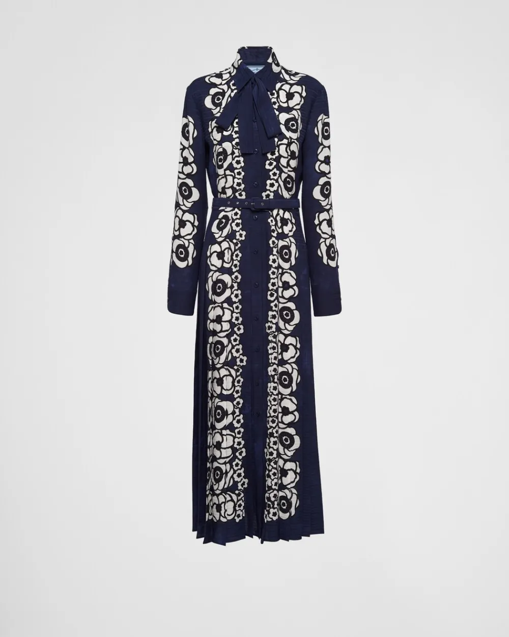 Mujer Prada VESTIDOS^Vestido Plisado De Crepé De China Estampado