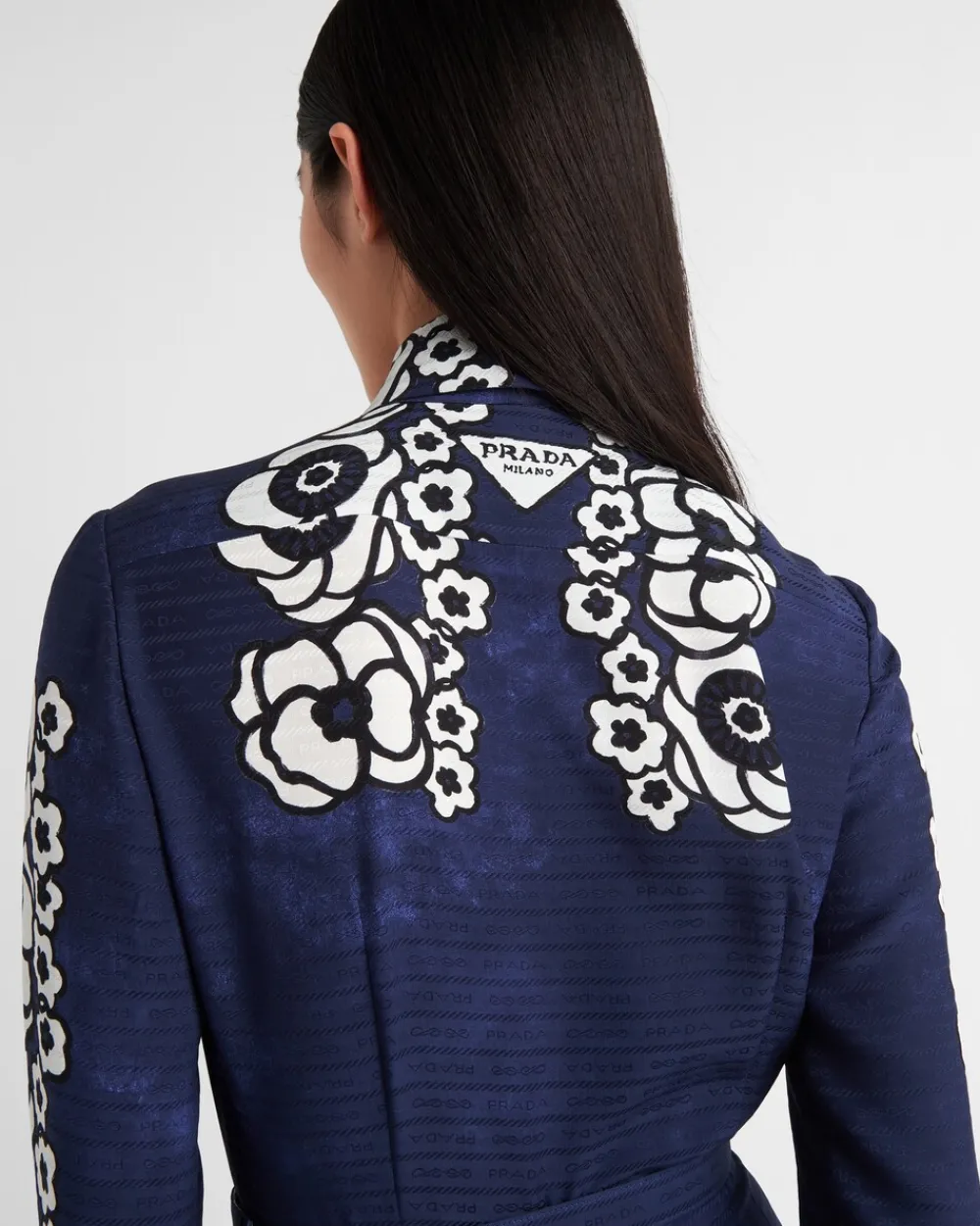 Mujer Prada VESTIDOS^Vestido Plisado De Crepé De China Estampado