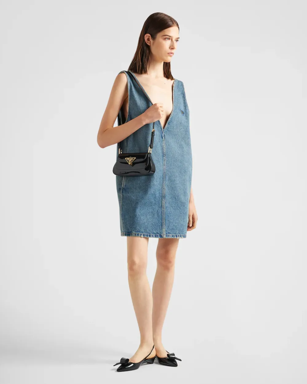 Mujer Prada TEJIDO VAQUERO^Vestido Vaquero