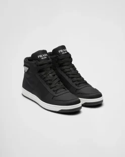 Hombre Prada COLECCIÓN MASCULINA|ZAPATILLAS DEPORTIVAS^Zapatillas De Caña Alta En Gabardina Re-nylon