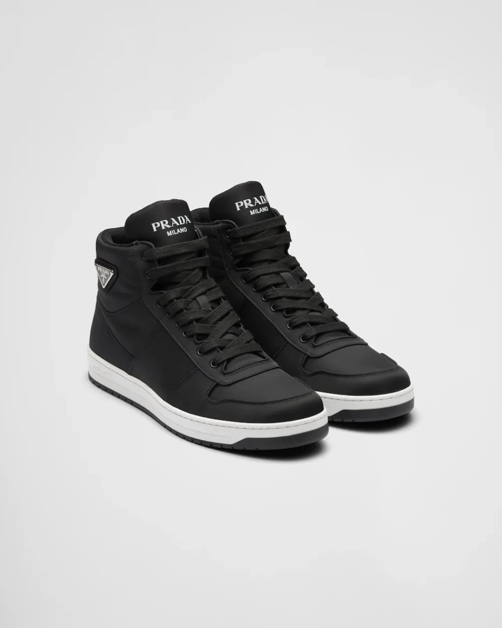 Hombre Prada COLECCIÓN MASCULINA|ZAPATILLAS DEPORTIVAS^Zapatillas De Caña Alta En Gabardina Re-nylon