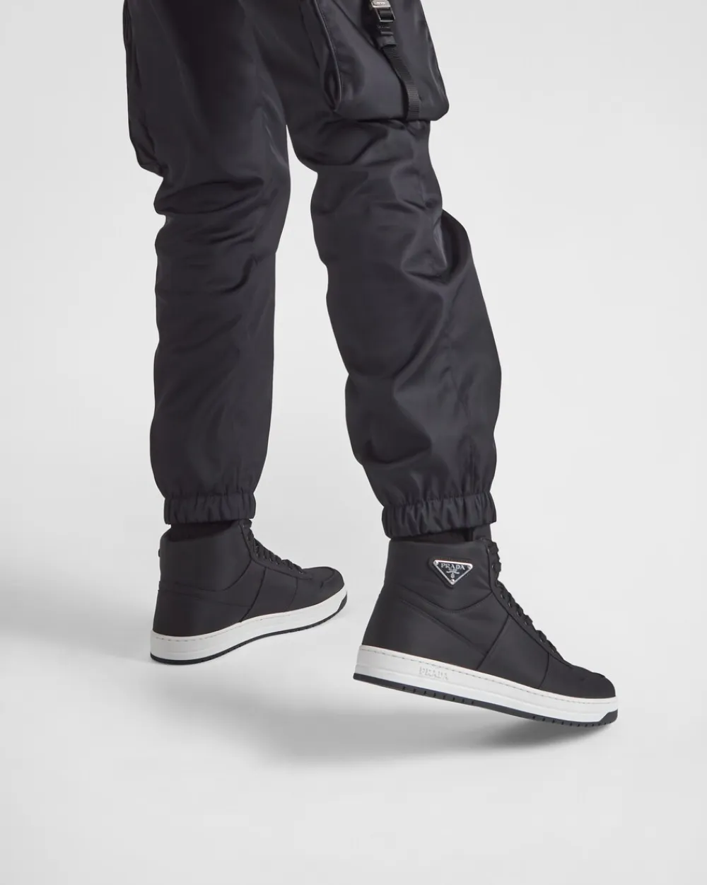 Hombre Prada COLECCIÓN MASCULINA|ZAPATILLAS DEPORTIVAS^Zapatillas De Caña Alta En Gabardina Re-nylon
