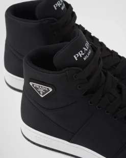Hombre Prada COLECCIÓN MASCULINA|ZAPATILLAS DEPORTIVAS^Zapatillas De Caña Alta En Gabardina Re-nylon