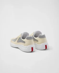 Hombre Prada ZAPATILLAS DEPORTIVAS^Zapatillas De Charol Y Tejido Técnico America's Cup