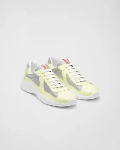 Hombre Prada ZAPATOS|ZAPATILLAS DEPORTIVAS^Zapatillas De Charol Y Tejido Técnico America's Cup