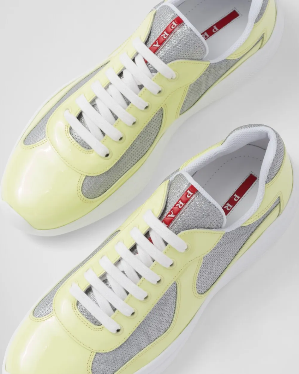 Hombre Prada ZAPATOS|ZAPATILLAS DEPORTIVAS^Zapatillas De Charol Y Tejido Técnico America's Cup