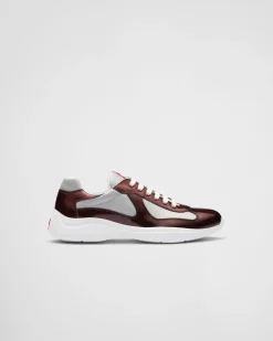 Hombre Prada ZAPATOS|AMERICA'S CUP^Zapatillas De Charol Y Tejido Técnico America's Cup