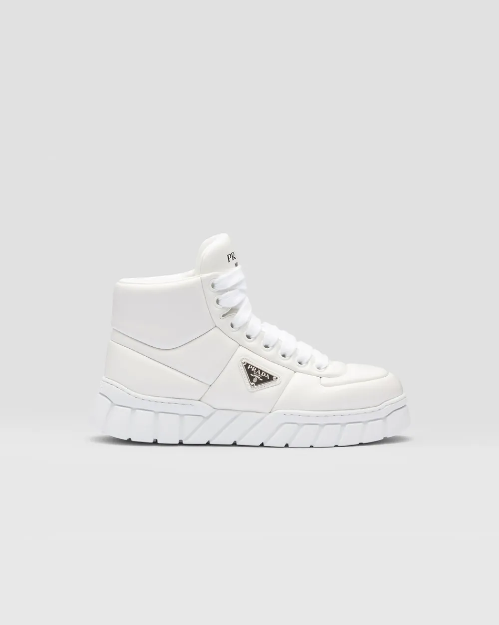 Hombre Prada ZAPATILLAS DEPORTIVAS^Zapatillas De Napa Acolchadas De Caña Alta