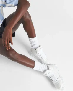 Hombre Prada ZAPATILLAS DEPORTIVAS^Zapatillas De Napa Acolchadas De Caña Alta