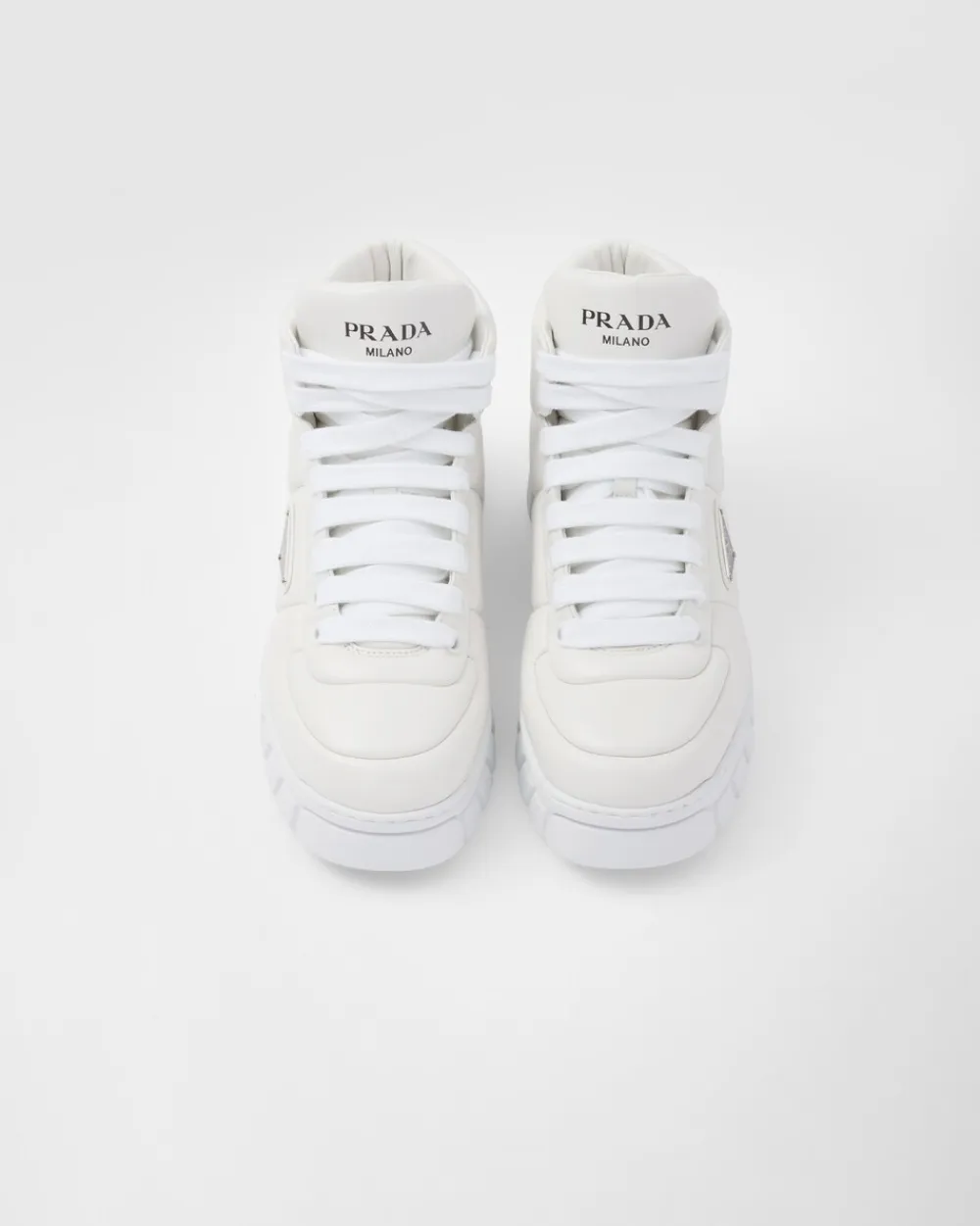 Hombre Prada ZAPATILLAS DEPORTIVAS^Zapatillas De Napa Acolchadas De Caña Alta