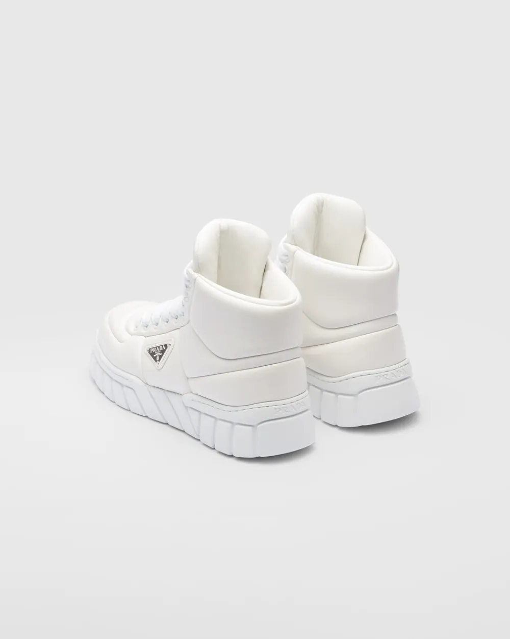 Hombre Prada ZAPATILLAS DEPORTIVAS^Zapatillas De Napa Acolchadas De Caña Alta