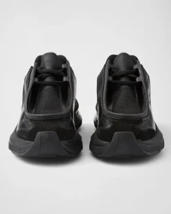 Mujer Prada ZAPATILLAS DEPORTIVAS^Zapatillas De Piel Cepillada, Tejido Técnico Y Ante