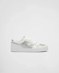Mujer Prada ZAPATILLAS DEPORTIVAS^Zapatillas De Piel Con Cristales