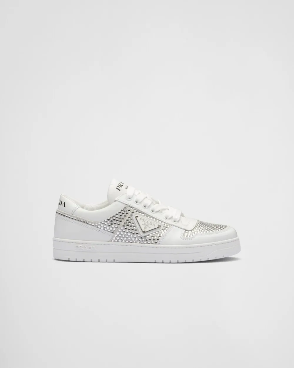 Mujer Prada ZAPATILLAS DEPORTIVAS^Zapatillas De Piel Con Cristales