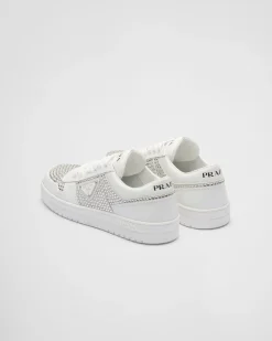 Mujer Prada ZAPATILLAS DEPORTIVAS^Zapatillas De Piel Con Cristales