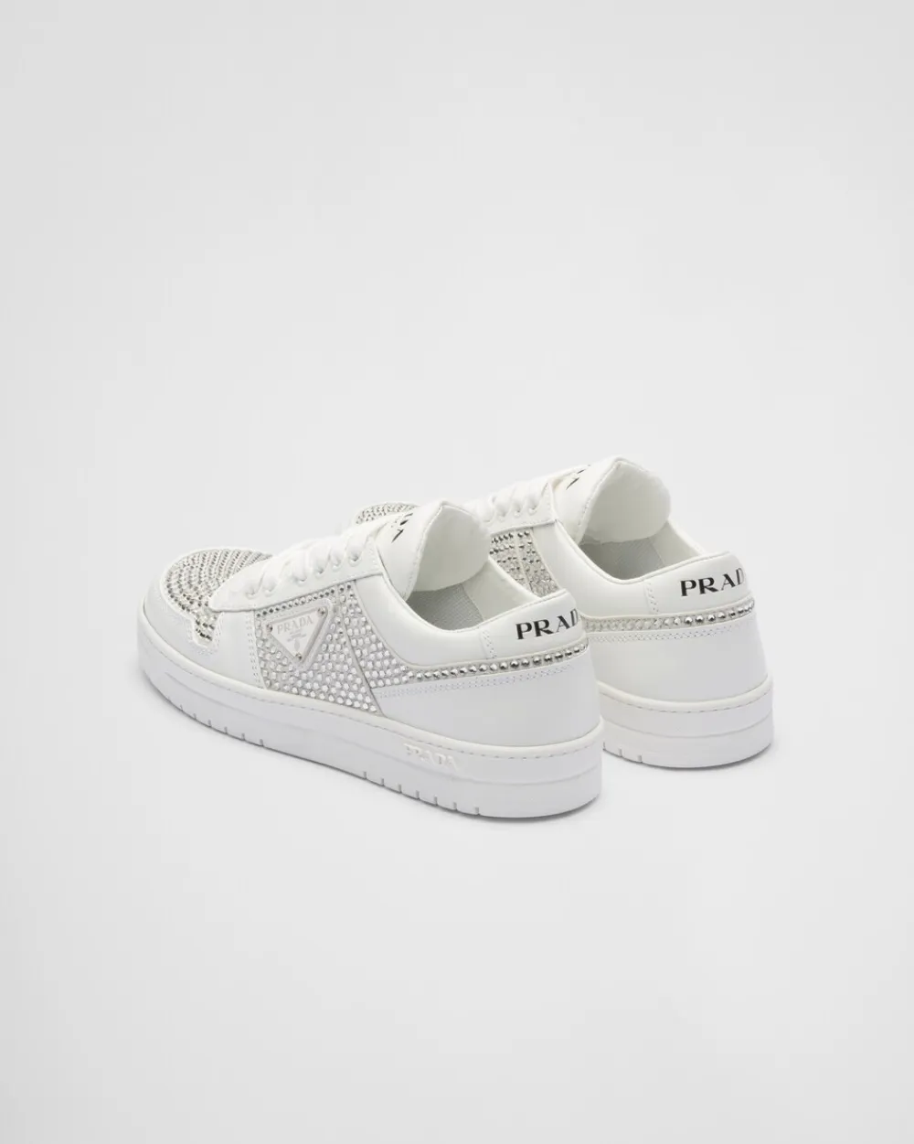 Mujer Prada ZAPATILLAS DEPORTIVAS^Zapatillas De Piel Con Cristales